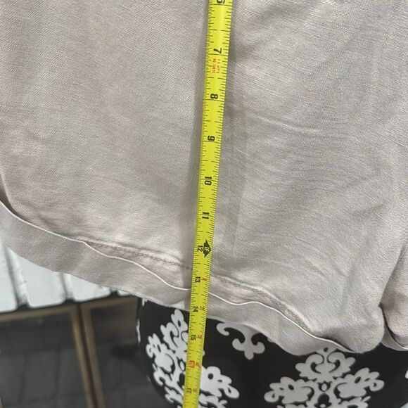 Gap Women Shorts Linen Cotton Blend Khaki Tan Size 8 Pockets Classic Sexy - Picture 8 of 8